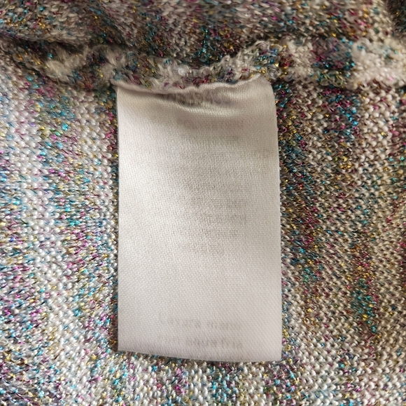 WOW Couture Womens Multicolor Metallic Gray/White Sweater Knit Bodycon Dress |M| - Picture 6 of 7